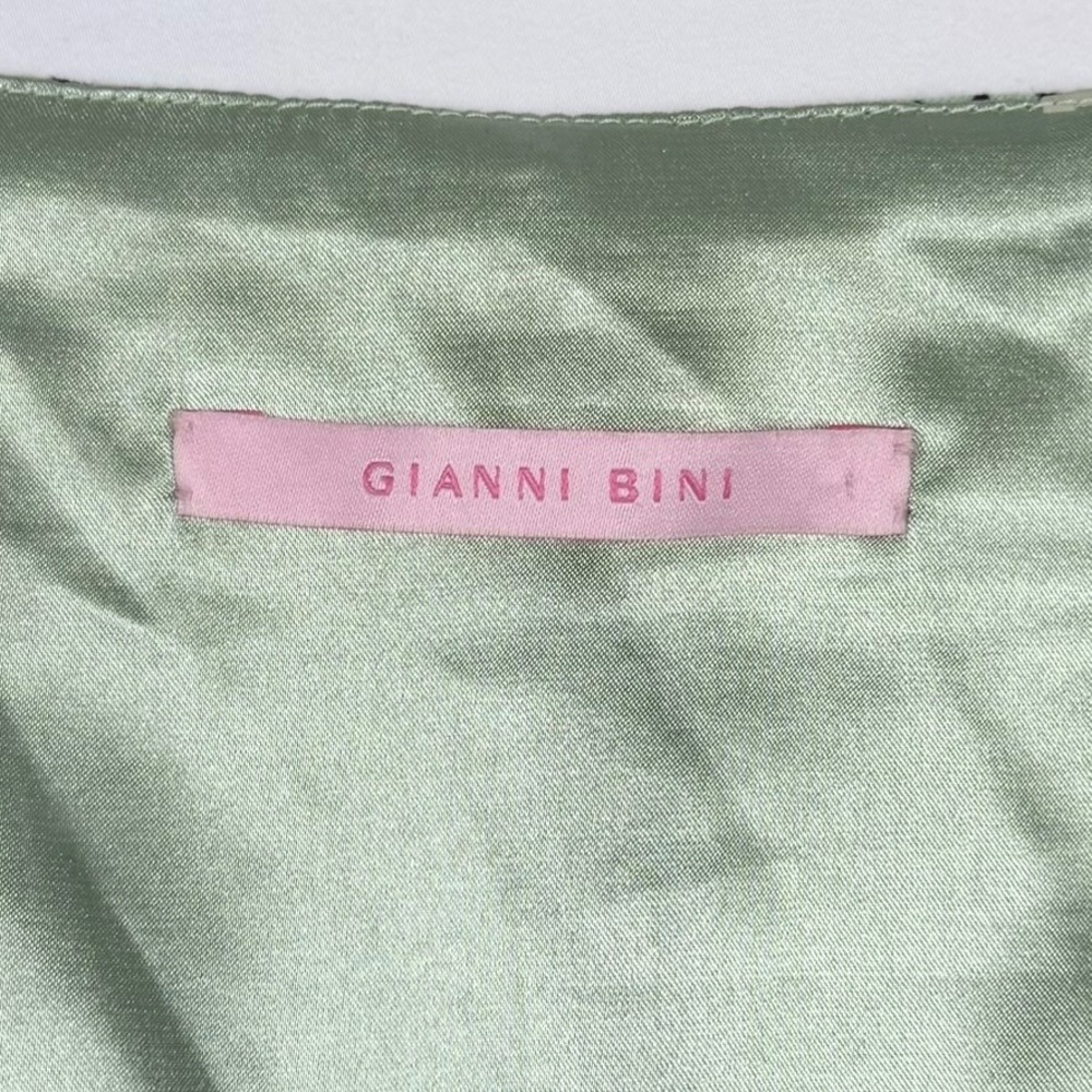 Gianni Bini Pleated Skirt 2 100% Linen Knee Length Geometric Artsy Dopamine - Picture 2 of 7